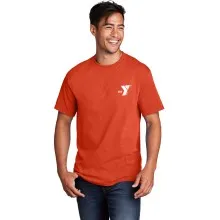 Adult 5.4oz 100% Cotton Tee  - Left Chest Logo w/ COACH back print