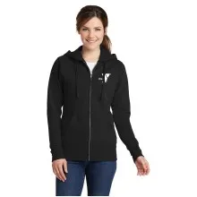 Ladies Core Fleece Full-Zip Hooded Sweatshirt  -  Screen Print